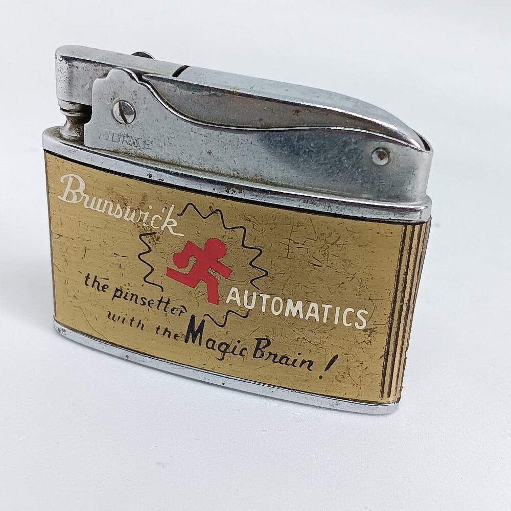 Vintage Morse 18250 Lighter "Brunswick Automatics" Fair Haven Bowl, Mundelein IL